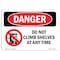 Signmission Safety Sign, OSHA Danger, 7" Height, Do Not Climb Shelves At Any Time, Landscape OS-DS-D-710-L-1788 - alternate 1